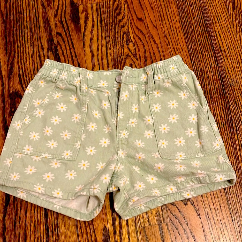 Green daisy shorts 10-12